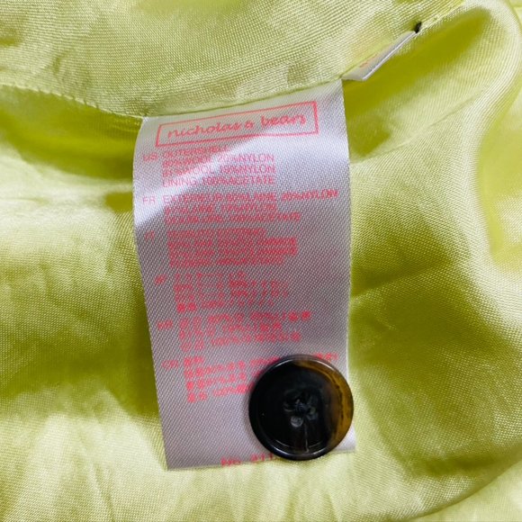 Nicholas & Bears Lime Green Plaid Wool Blend Cape Size 18 months - Picture 8 of 8